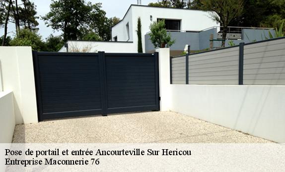 Pose de portail et entrée  ancourteville-sur-hericou-76560 Entreprise Maconnerie 76