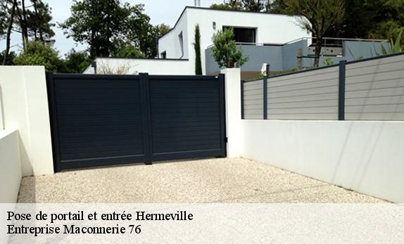 Pose de portail et entrée  hermeville-76280 Entreprise Maconnerie 76