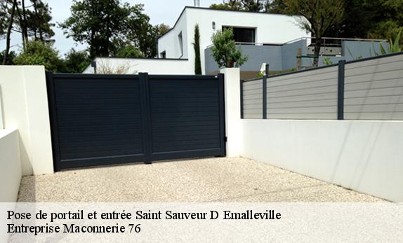 Pose de portail et entrée  saint-sauveur-d-emalleville-76110 Entreprise Maconnerie 76