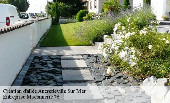 Création d'allée  ancretteville-sur-mer-76540 Entreprise Maconnerie 76