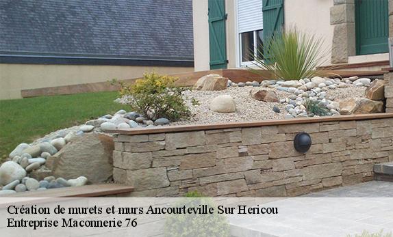 Création de murets et murs  ancourteville-sur-hericou-76560 Entreprise Maconnerie 76