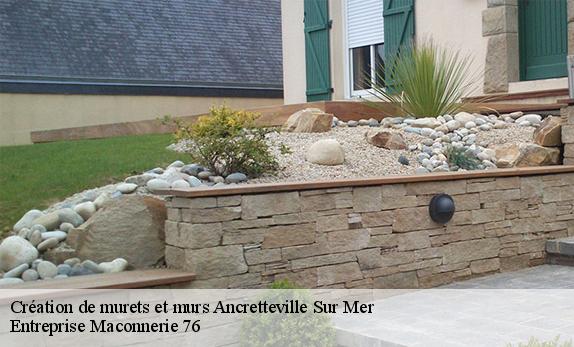 Création de murets et murs  ancretteville-sur-mer-76540 Entreprise Maconnerie 76