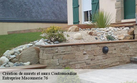 Création de murets et murs  contremoulins-76400 Entreprise Maconnerie 76